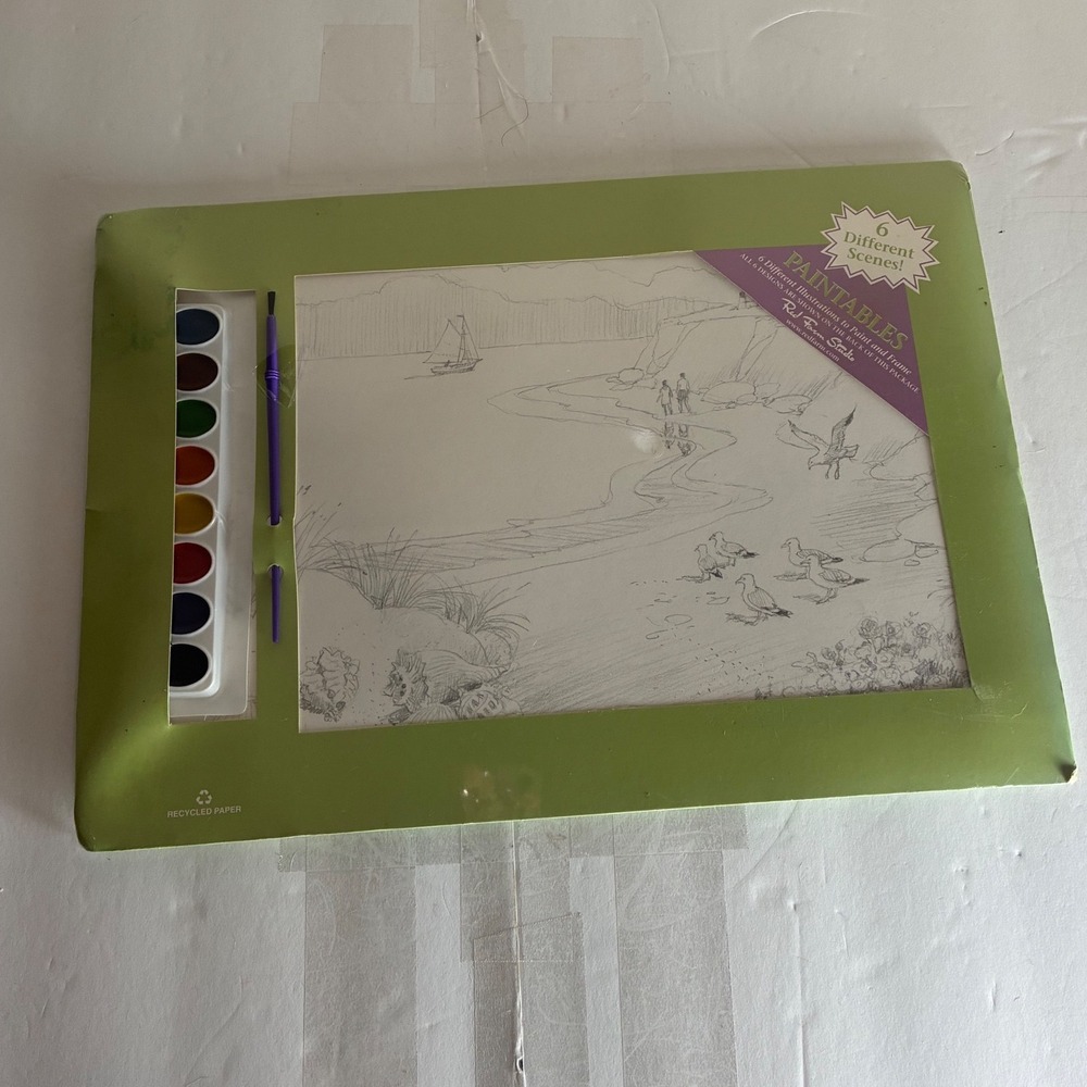 Vintage Red Farm Studio Paintables Beach Scenes Watercolor Kit Sealed NOS